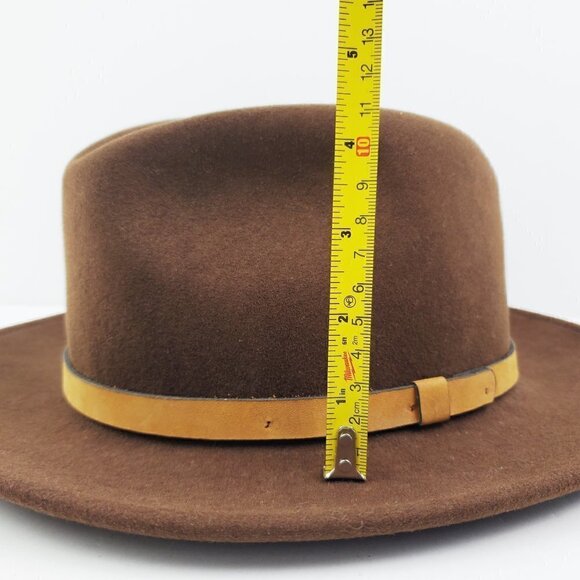 Dorfman Pacific Wool Felt Hat Indiana Jones Style Vintage Made in USA Medium - Picture 13 of 13